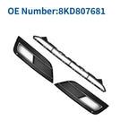 Set of 1 Front Lower Bumper Grille Grill for Audi A4 B8PA (2013–2015) No.8KD807681 Black
