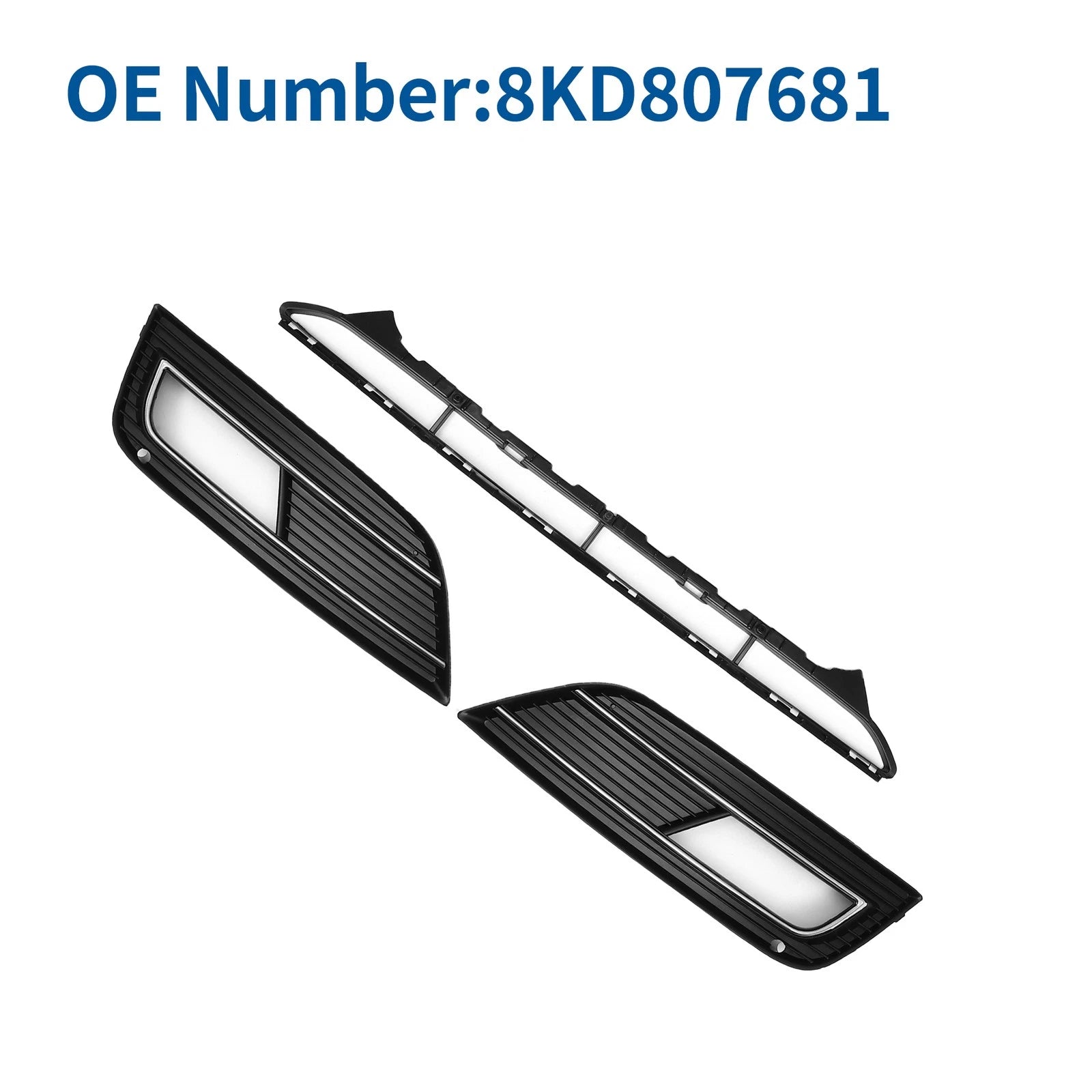 Set of 1 Front Lower Bumper Grille Grill for Audi A4 B8PA (2013–2015) No.8KD807681 Black