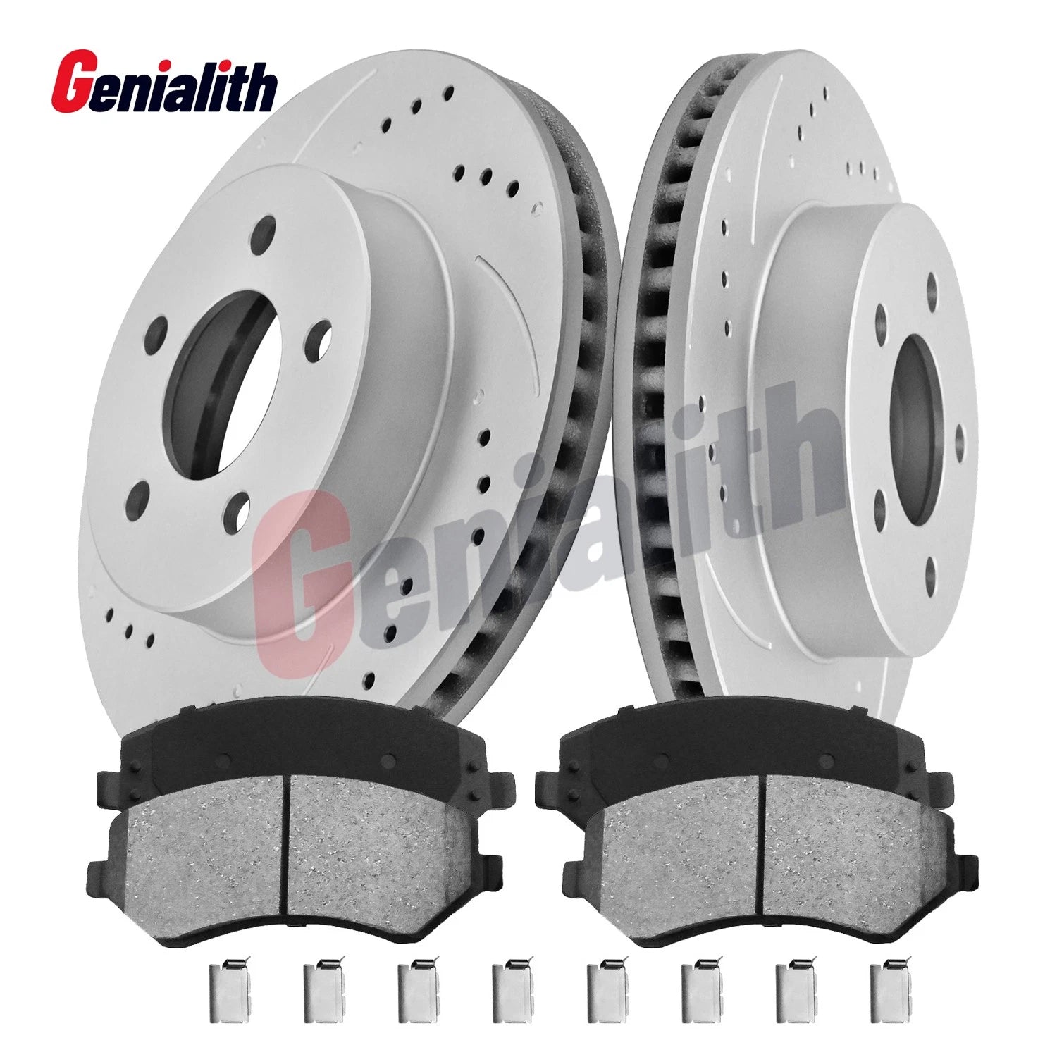 Front Drilled Slotted Brake Rotors & Ceramic Pads for Jeep Liberty (2002–2007)