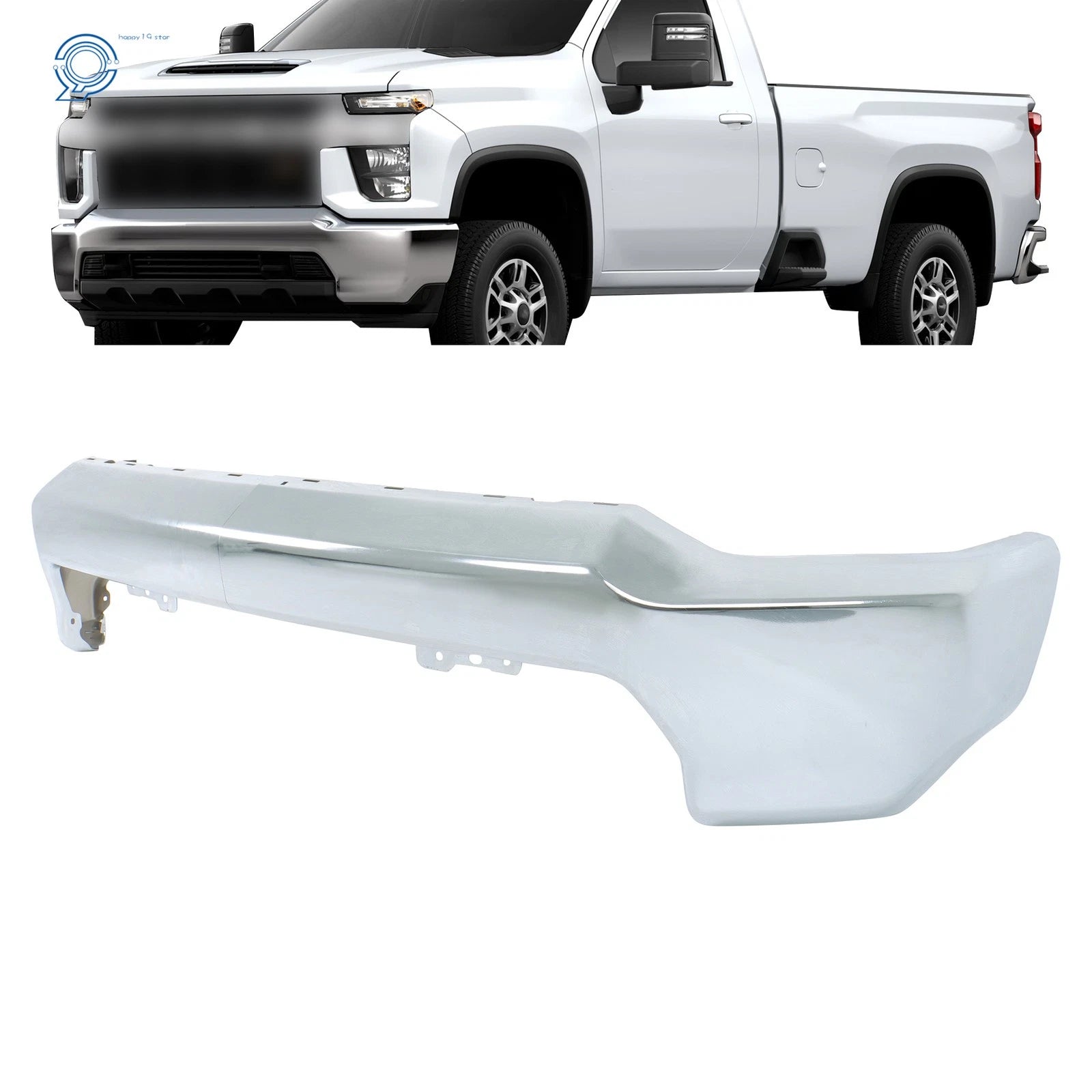 Chrome Front Bumper Split for Chevy Silverado 2500HD 3500HD (2020–2023)