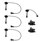 2X Ignition Coil & Wireset for Toyota RAV4 1998-2000 2.0L 90919-02218