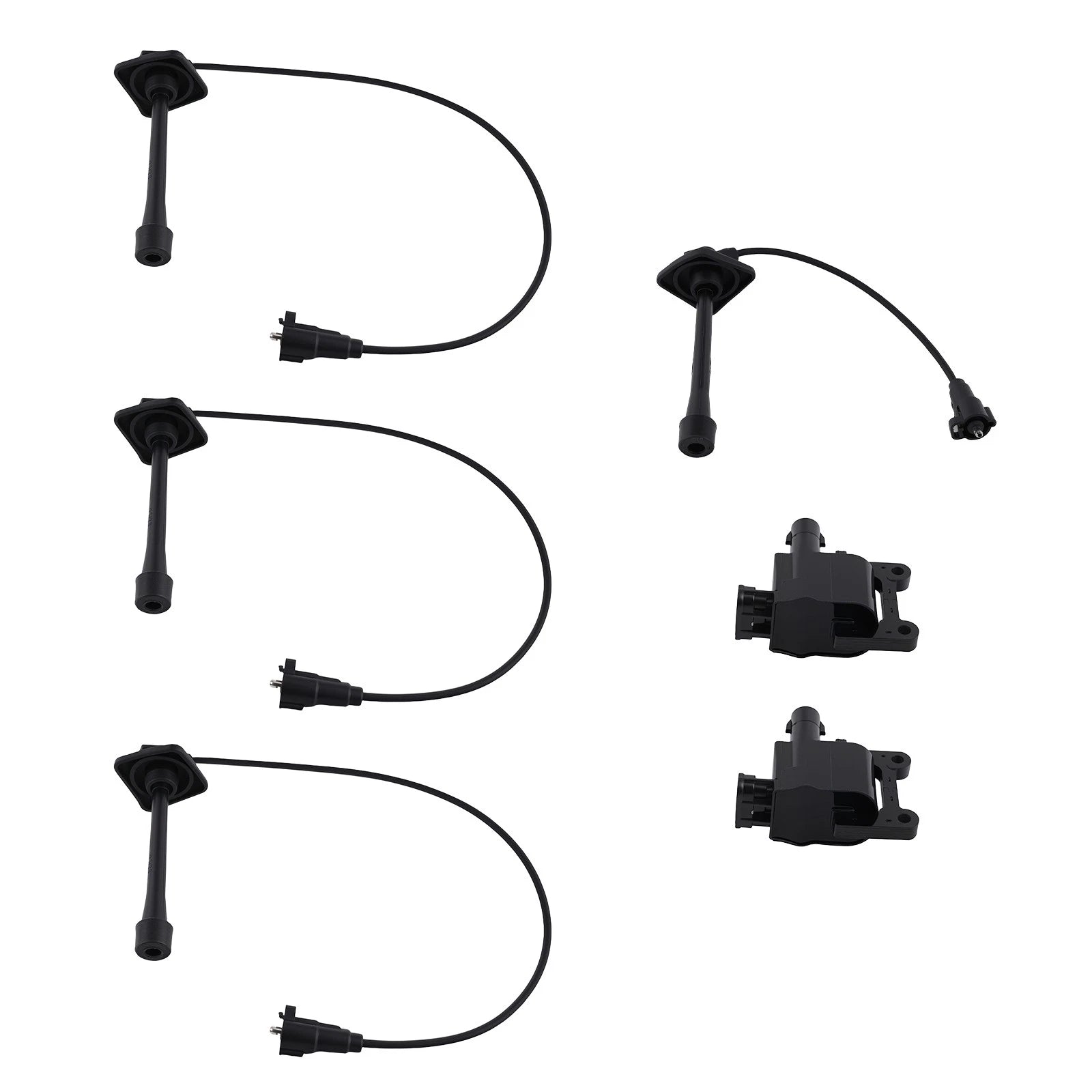 2X Ignition Coil & Wireset for Toyota RAV4 1998-2000 2.0L 90919-02218