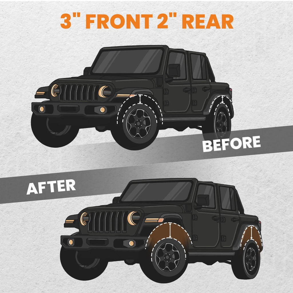 3" Front 2" Rear Lift Level Kit for Ford Explorer (2002-2005)