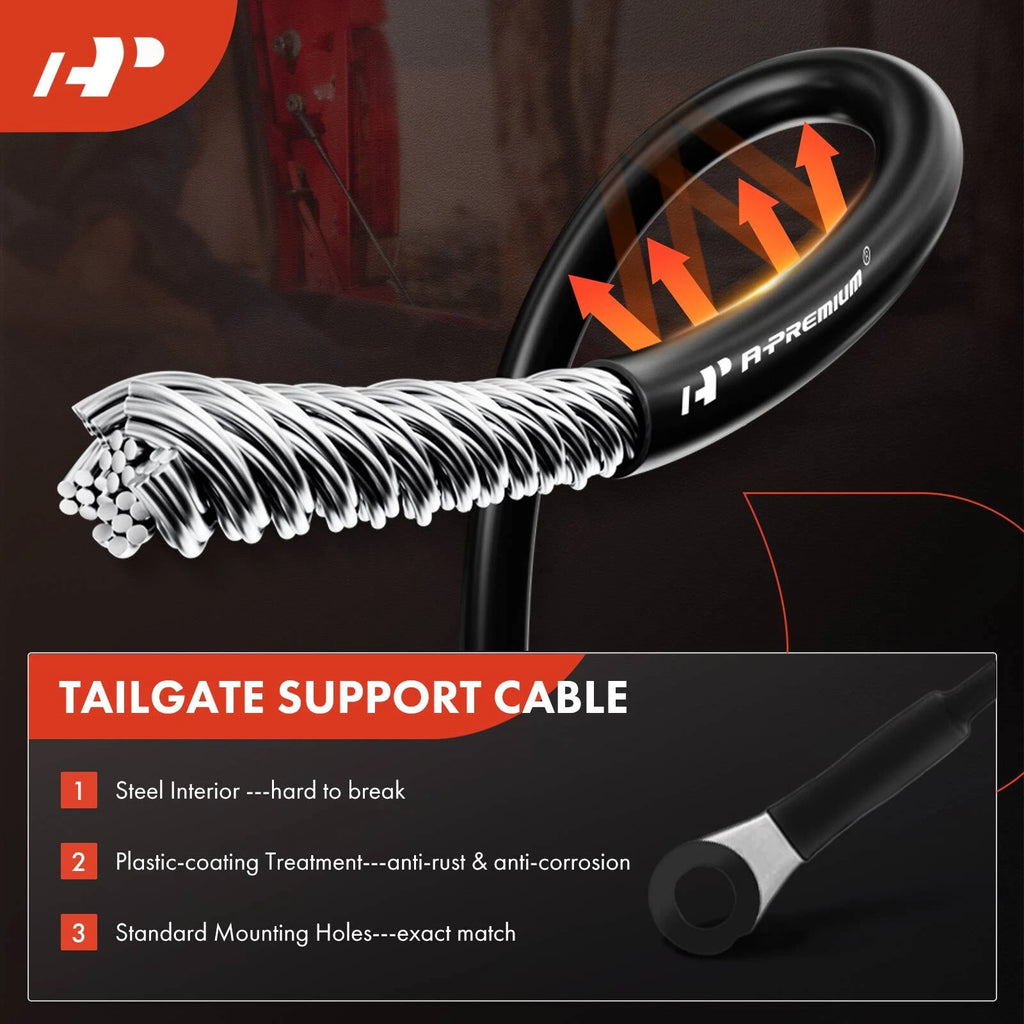 Tailgate Hardware Rebuild Kit with Cable & Rod for Chevrolet Silverado