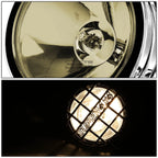 6" Round Bull Bar Fog Light Lamps for Universal Vehicles (Chrome, Smoke Lens)