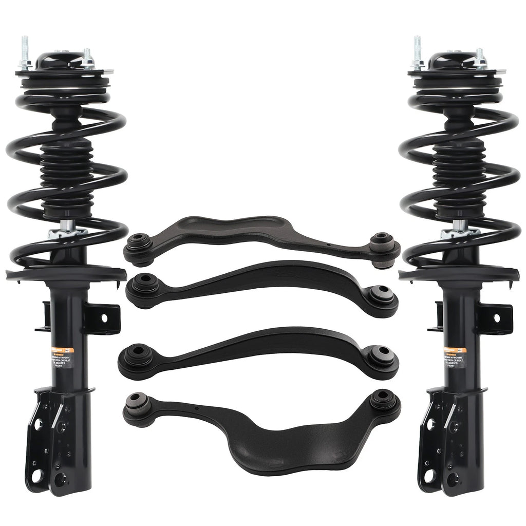 Set of 6 Front Struts & Rear Upper Control Arms for Buick Enclave (2008–2012)