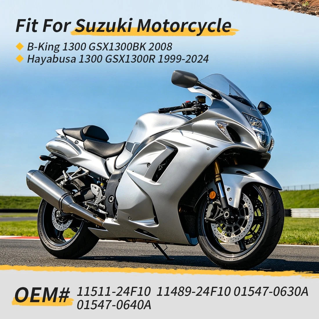 Engine Oil Pan & Gasket & Bolts for Suzuki Hayabusa GSX1300R (1999–2024)