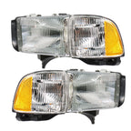 Set of 2 Chrome Headlights for Dodge Ram 1500 2500 3500 (1994–2002)