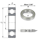 Deep Groove Ball Bearing P6 for Scooter Skateboard Wheel (45x68x12mm)