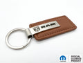 Leather Key Fob Brown Rectangle with Dodge Ram Emblem for Dodge Ram (2009–2024)