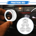 Set of 5 AC Climate Control Knob Rings for Toyota 4Runner (2010–2022) Silver Tone