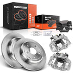 Set of 2 Rear Brake Rotors, Pads & Calipers for Dodge Durango (2011–2017)