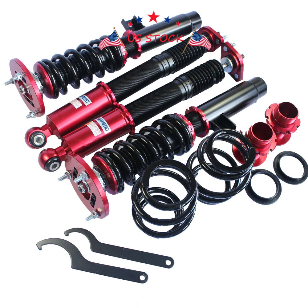 Set of 4 Adjustable Height Coilover Struts for BMW 3 Series E46 (1999-2005)