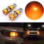 Pair T10 168 194 2825 19SMD LED Bulbs for Amber Car Position Lights