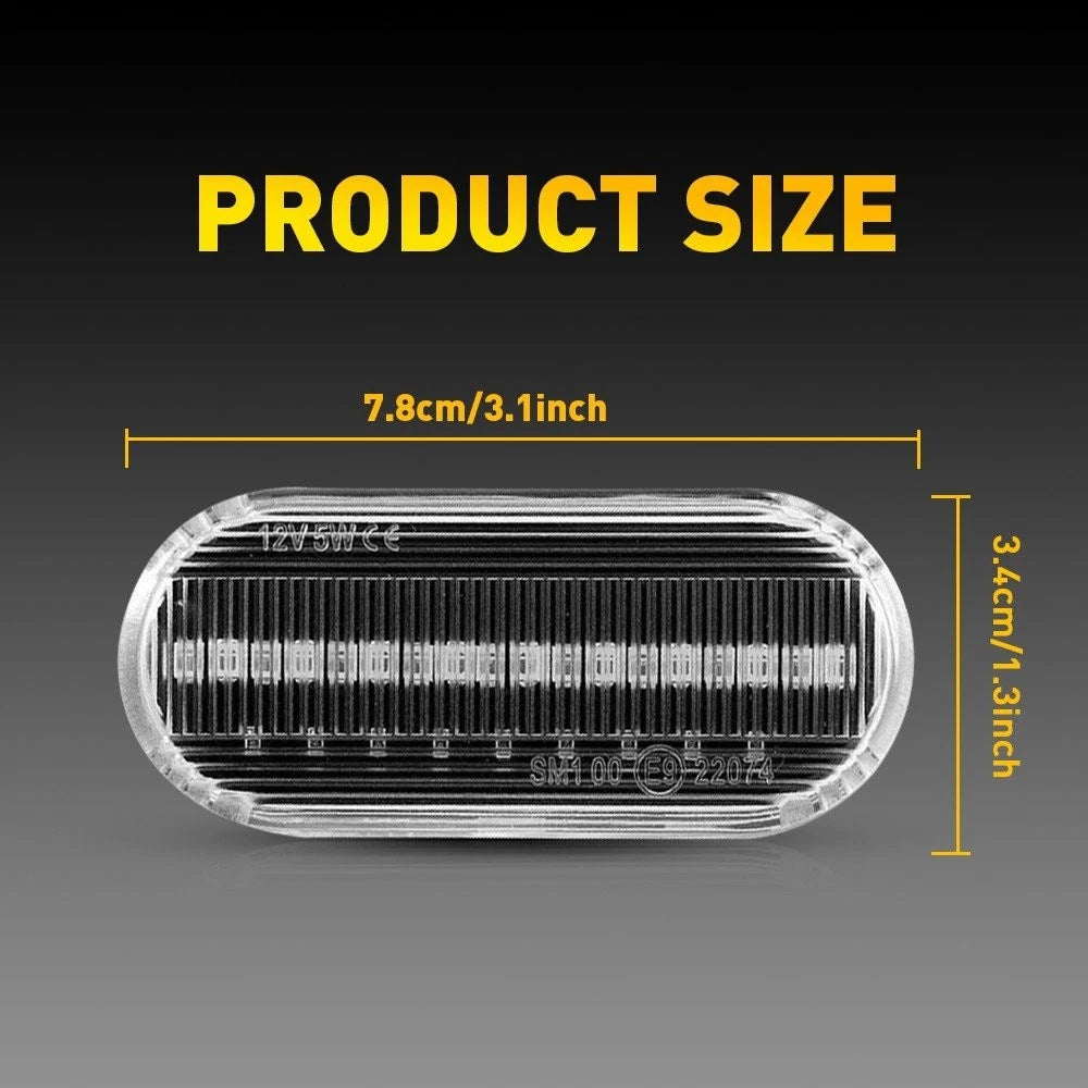 LED Front Fender Side Marker Lights for VW MK4 Golf Jetta R32 Passat B5 (2000–2004)