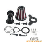 Black Air Filter Cleaner Intake Kit for Harley Road King FLHR (2004-2023)