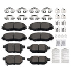 8pcs Ceramic Brake Pads Kit for Toyota Matrix (2009–2014) D1210 D1354