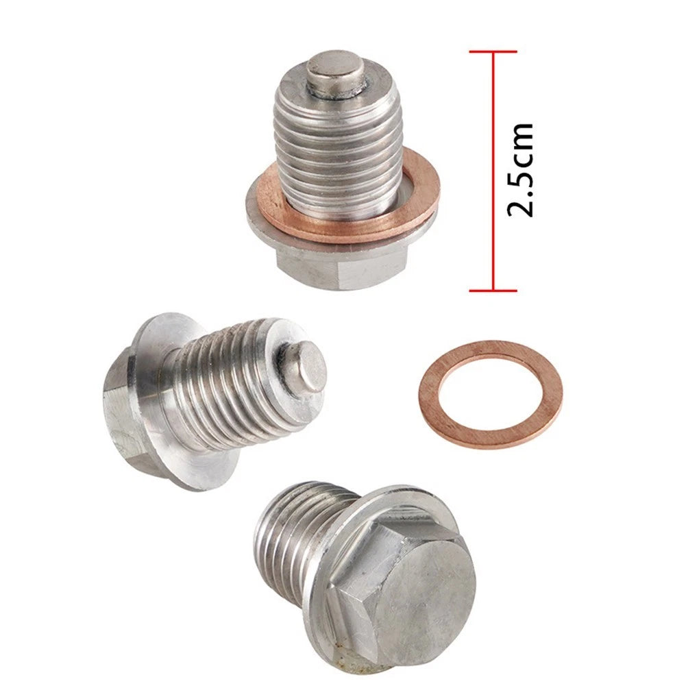Magnetic Oil Drain Nut with Copper Washers for Automotive Applications