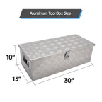 Chrome Aluminum Tool Box for Pickup Truck (30"X13"X10")