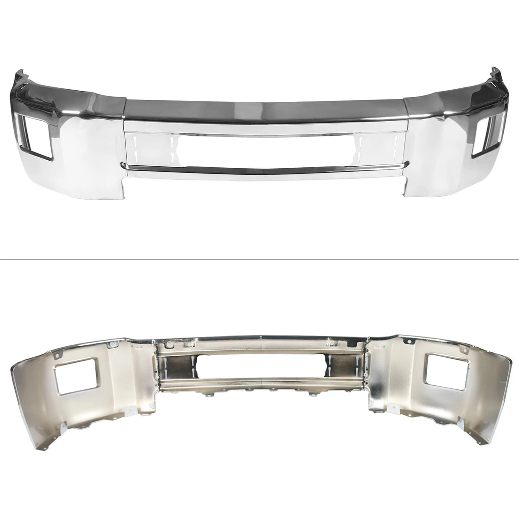 Chrome Front Bumper for Chevy Silverado 2500 HD (2015–2019) with Fog Light Holes