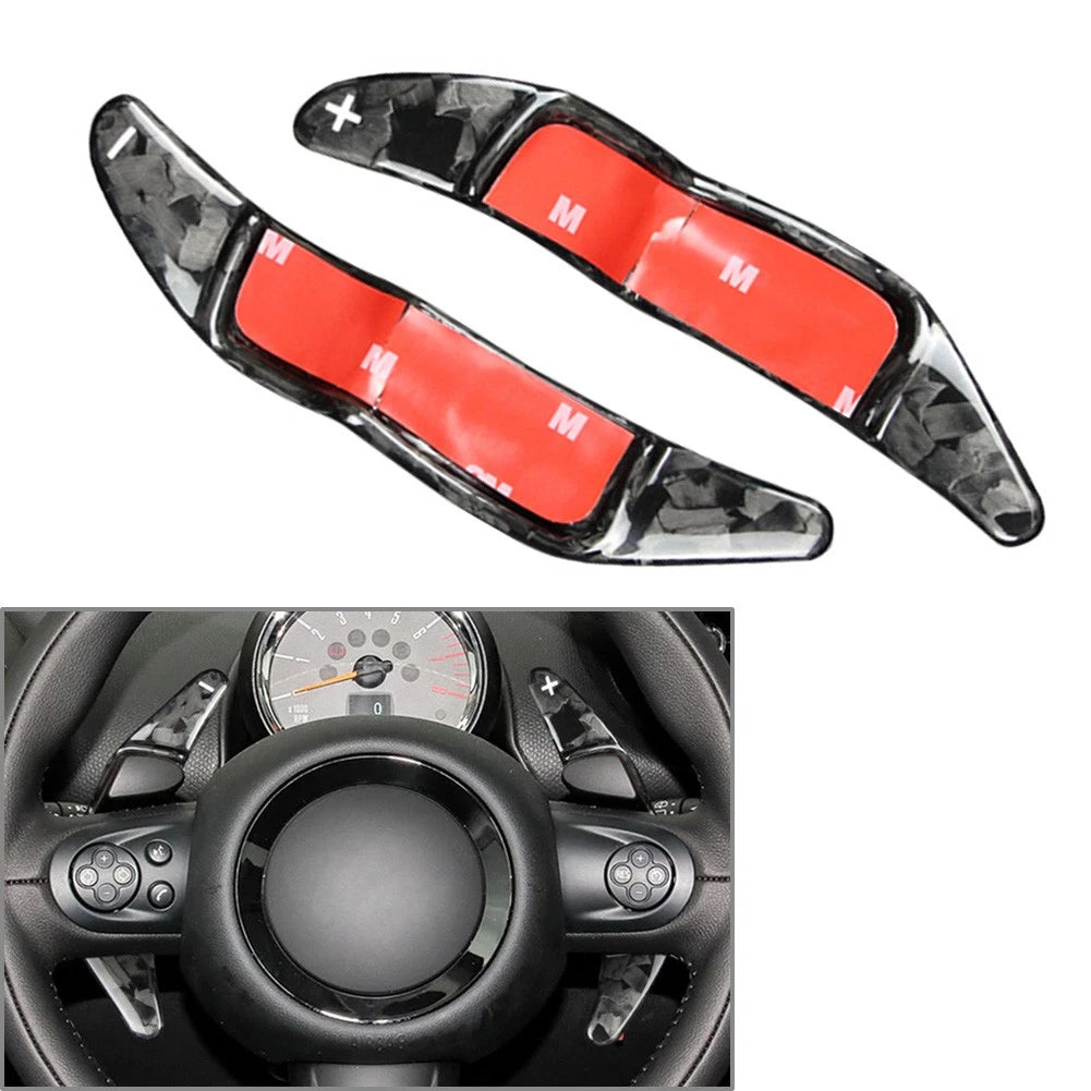 Carbon Fiber Steering Wheel Shift Paddles for Mini R55 R56 R57 R58 R59 R60 (2007–2015)