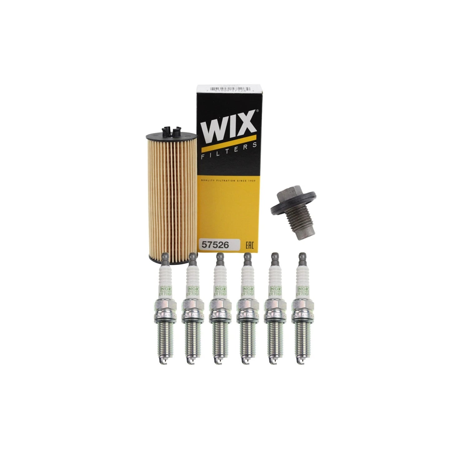 Wix Engine Oil Filter & NGK Spark Plugs Kit for Durango Grand Cherokee (2011–2020)