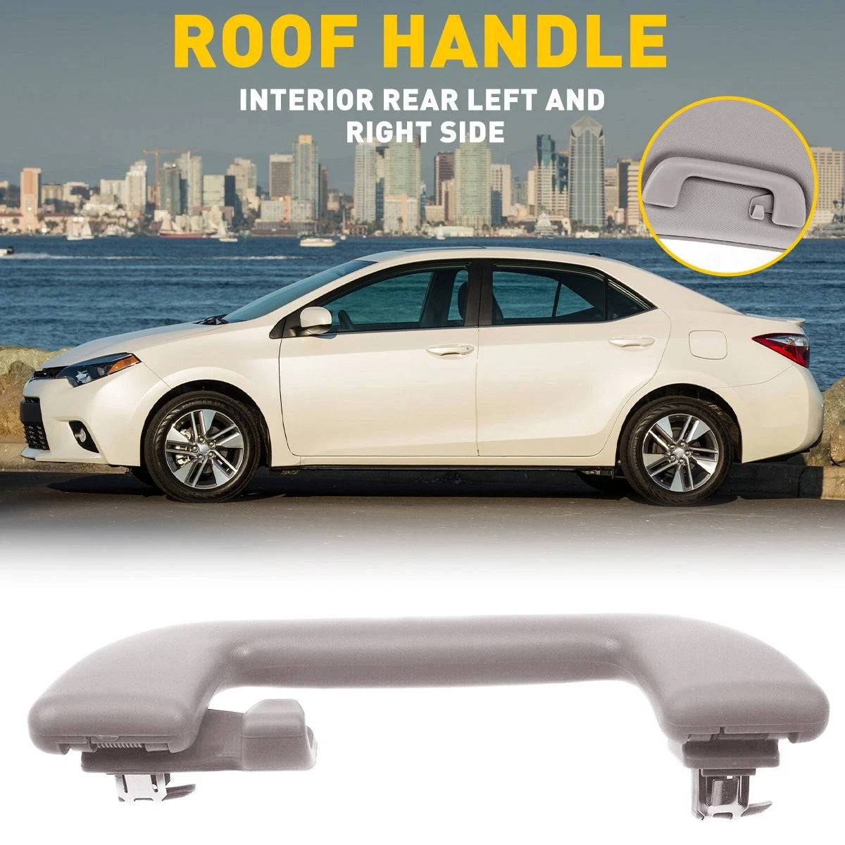 Rear Inner Roof Ceiling Pull Handle for Toyota Corolla Yaris RAV4 (2000–2023)