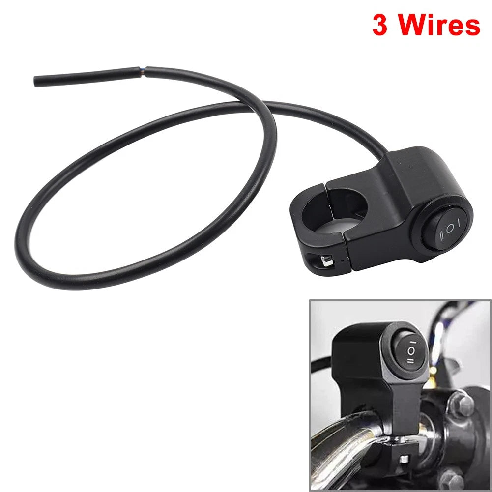 Motor Handlebar On Off Switch for ATV (7/8", Waterproof, Black)