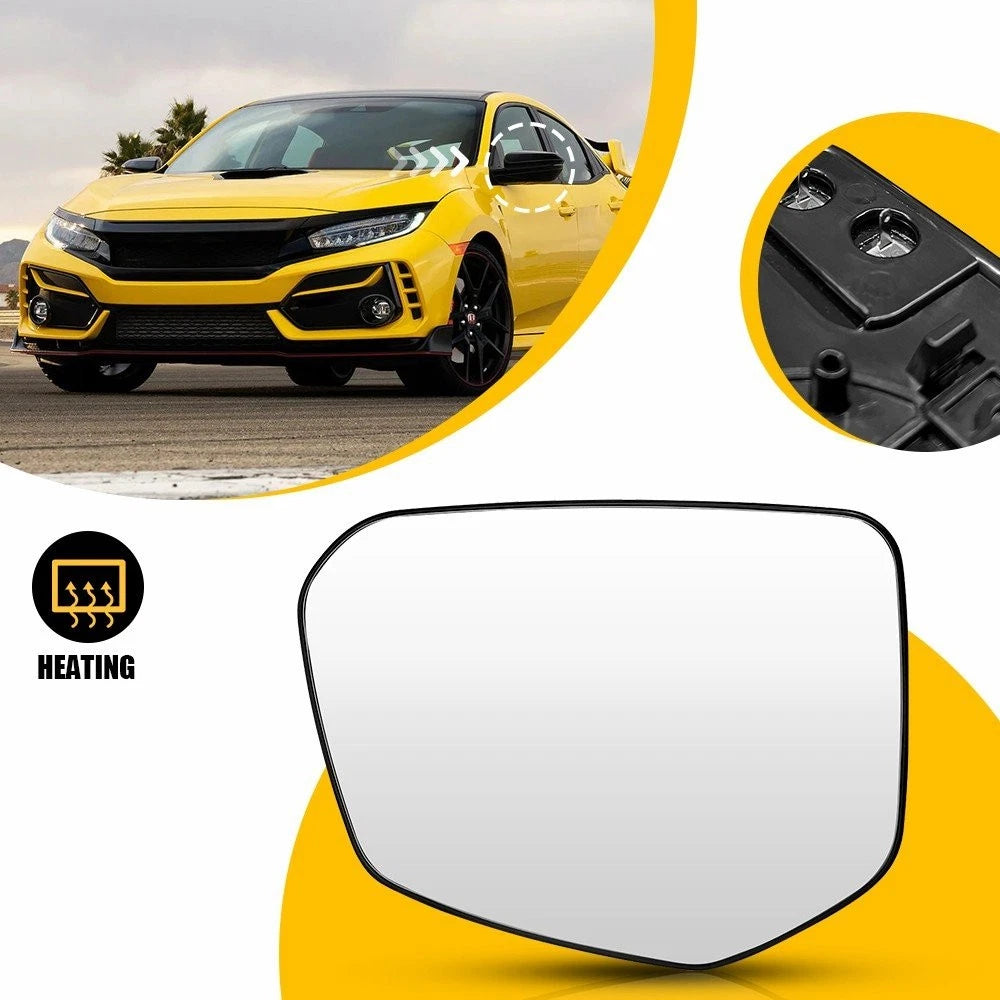 Driver Side Heated Mirror Glass for Honda Civic (2016–2021)