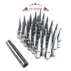 Set of 32 Chrome Spike Lug Nuts for Dodge Ram 2500 3500 (1994-2011)