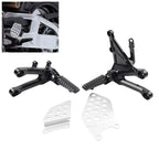 Set of 2 Front Driver Foot Pegs Footrest Brackets for Honda CBR1000RR (2004–2007)