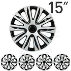 Set of 4 Hub Caps for 15 Inch Rims (Universal Fit)