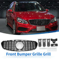 Front Upper Bumper Grille for Mercedes-Benz E200 (2014–2016) Black