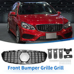 Front Upper Bumper Grille for Mercedes-Benz E200 (2014–2016) Black