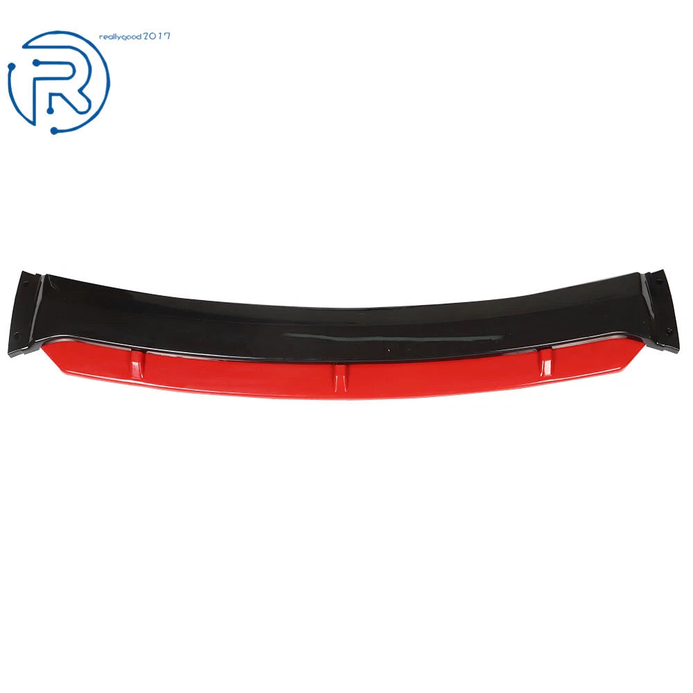 2 Layers Glossy Black Front Bumper Lip Spoiler for Universal Cars