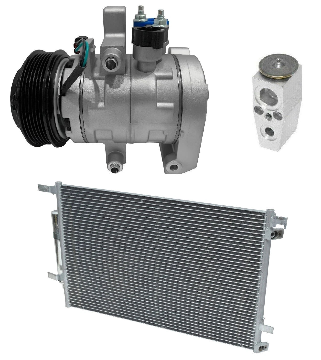 AC Compressor Kit With Condenser for Ford Mustang 5.0L 5.2L (2017–2020)
