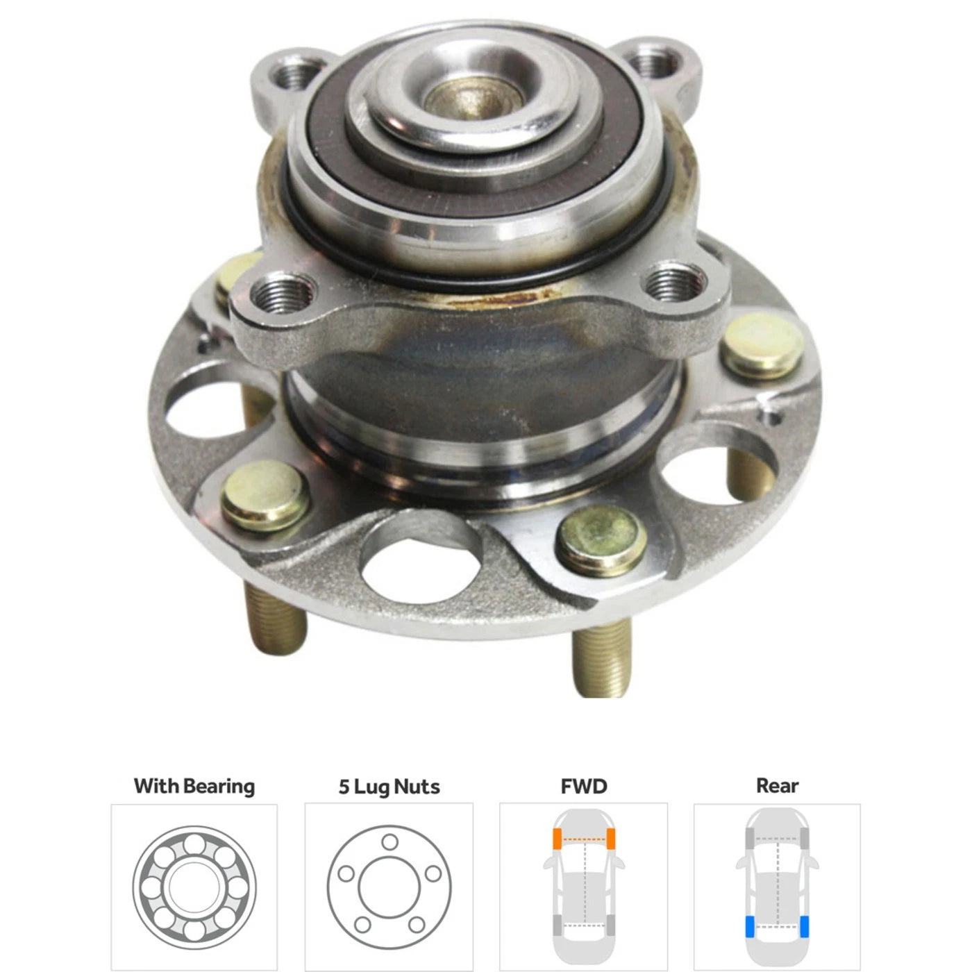 Set of 4 Wheel Hubs for Acura TSX