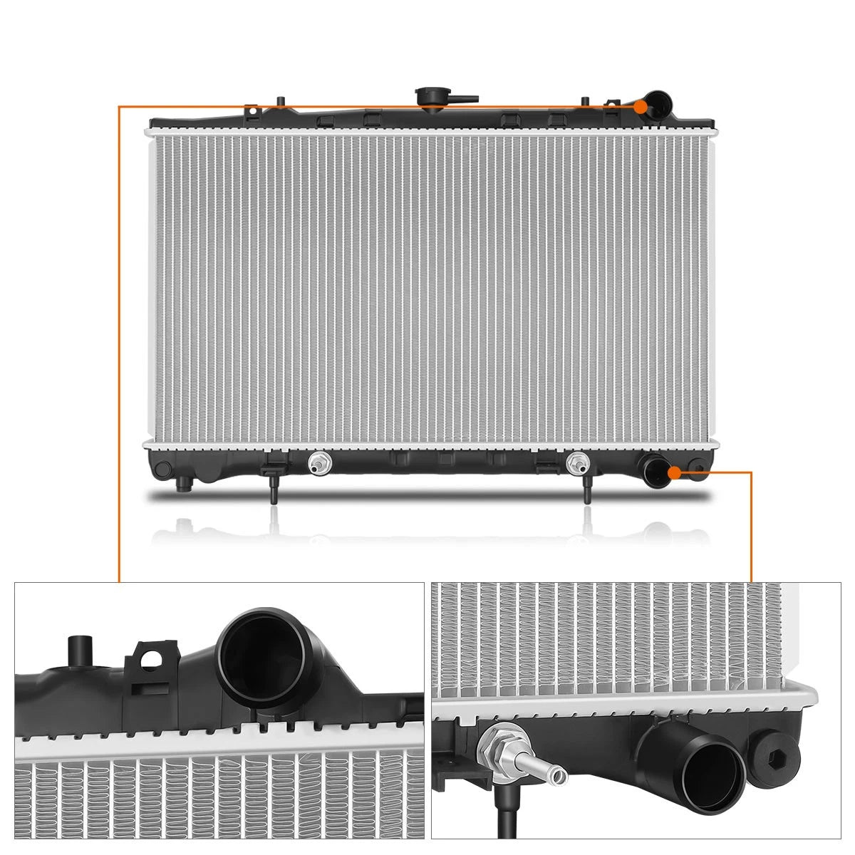 Aluminum Core Radiator for Nissan 240SX (1991–1994) DPI-1276