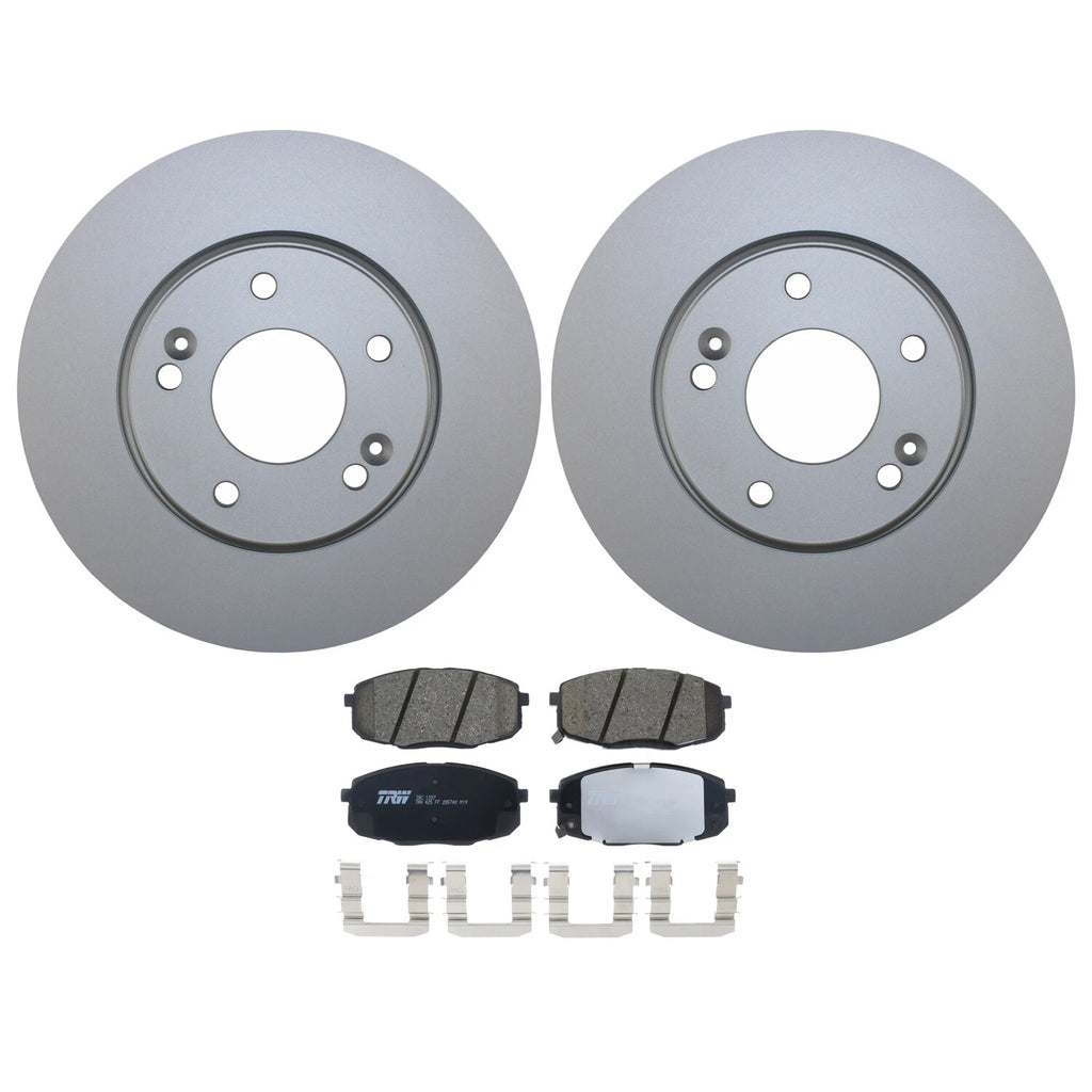 Front Brake Kit 280mm Disc Rotors & TRW Pro Ceramic Pads for Kia Soul (2010–2023)