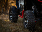 SuperATV Heavy Duty Nerf Bars for Polaris RZR XP 1000 / S 1000 (2014–2023) - Red