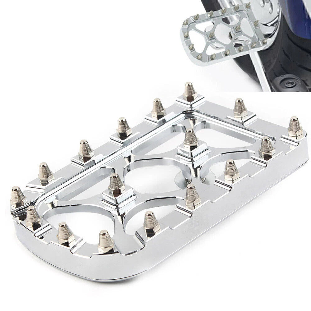 Chrome MX Style Large Brake Pedal Pad Cover for Harley Electra Glide (2014–2023)
