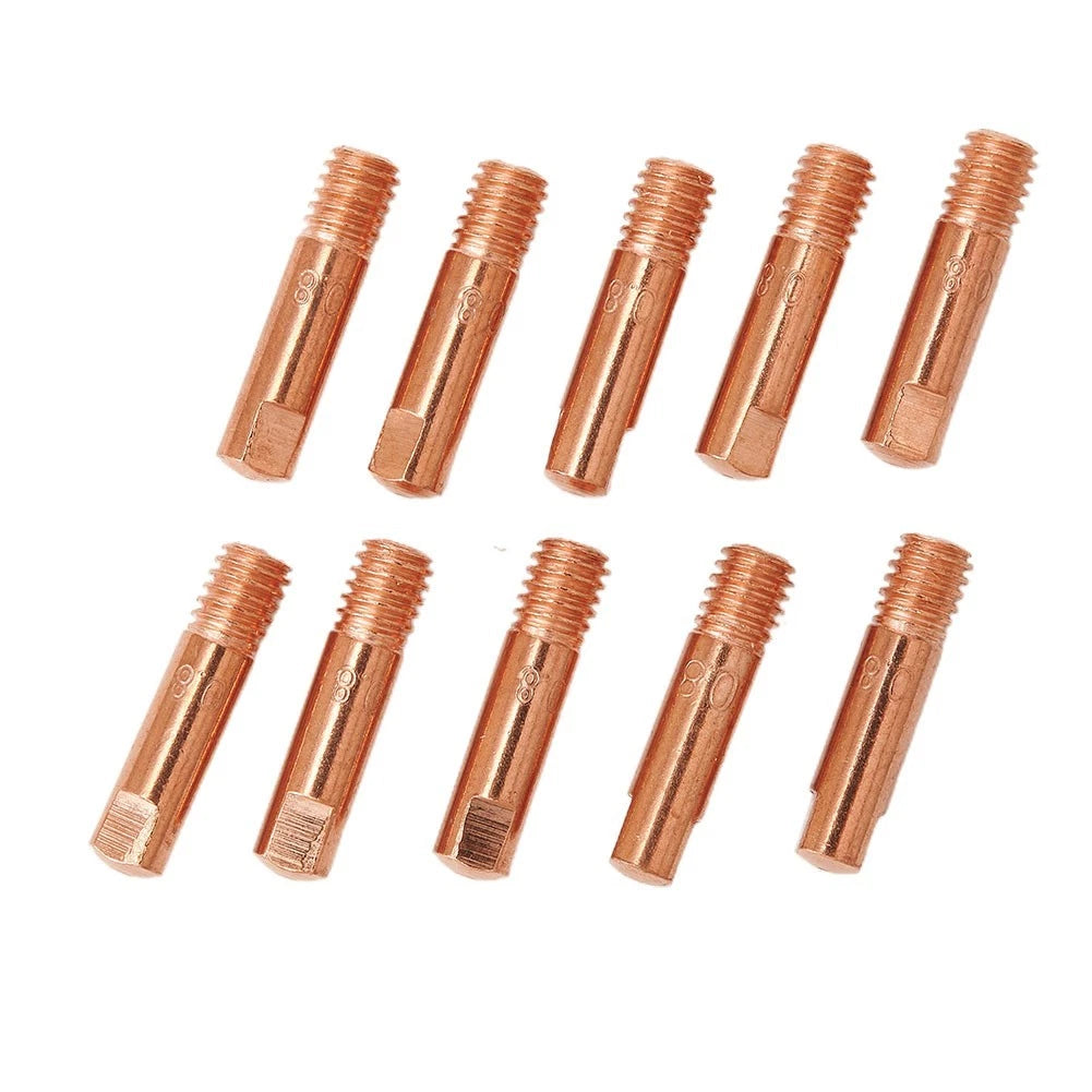 2 Shroud & 10 MB15 Welding Contact Tips for MIG Welder Torch (0.8mm)