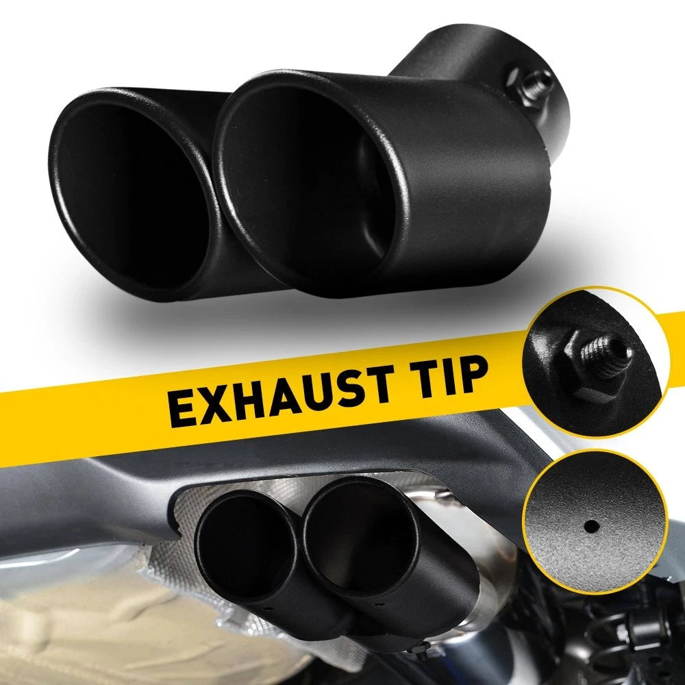 Dual Exhaust Pipe Tail Muffler Tip for Car (1.5"-2.4" Inch)