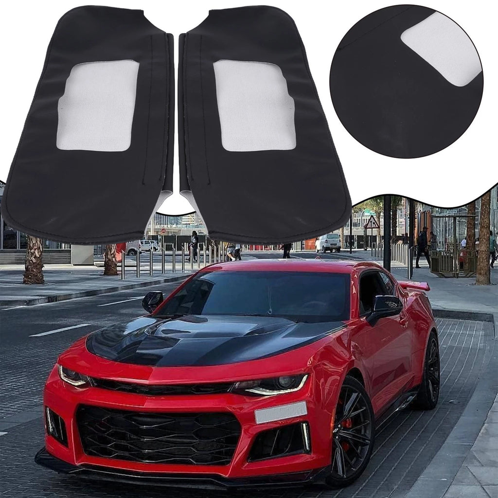2X Leather Sun Visor Cover for Car (Front Left Right)