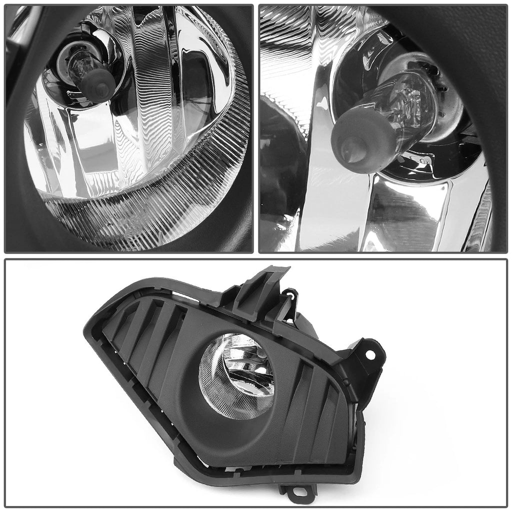 Clear Fog Light Bumper Lamps w/Bezel & Switch for Toyota RAV4 (2019–2020)