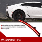2X Black Rear Bumper Red LED Side Marker Lights for Chevy Corvette (2014–2019)