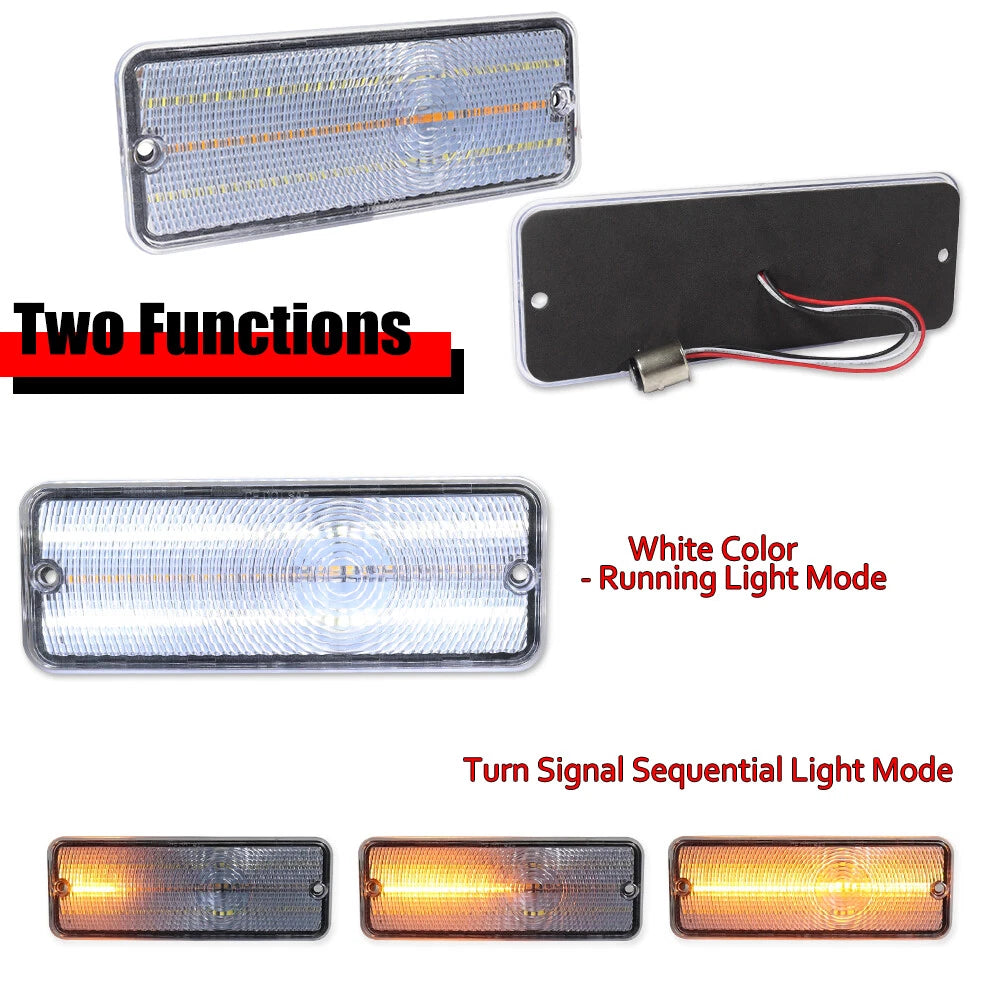 Clear Switchback LED Sequential Signal Light for Ford F-100 (1974–1977)