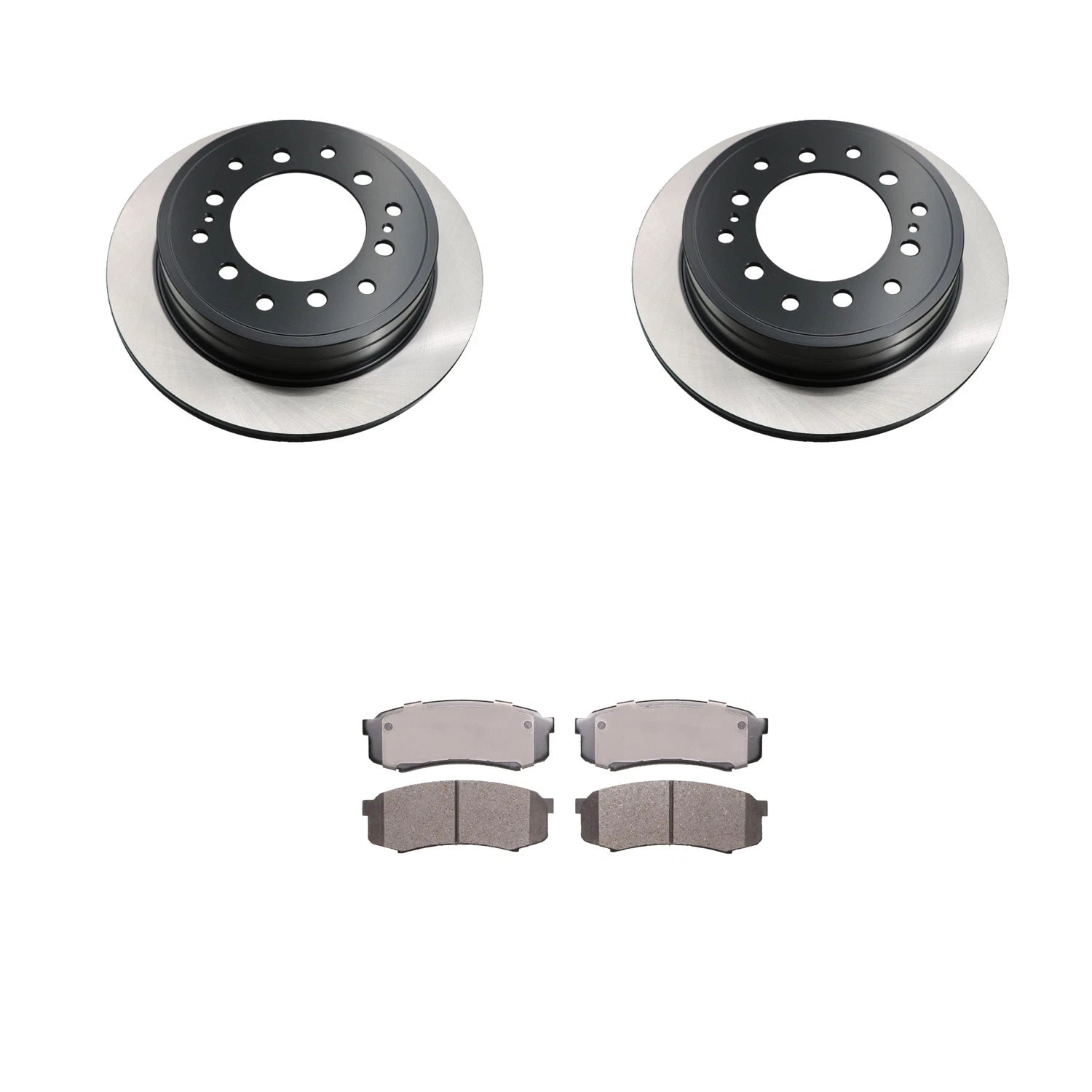 Advics Rear Vented Rotors & Ceramic Brake Pad Kit for GX470 4Runner Sequoia (2003–2009)