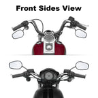 Black Teardrop Rearview Mirrors for Harley Softail Deluxe, Fat Boy, Dyna