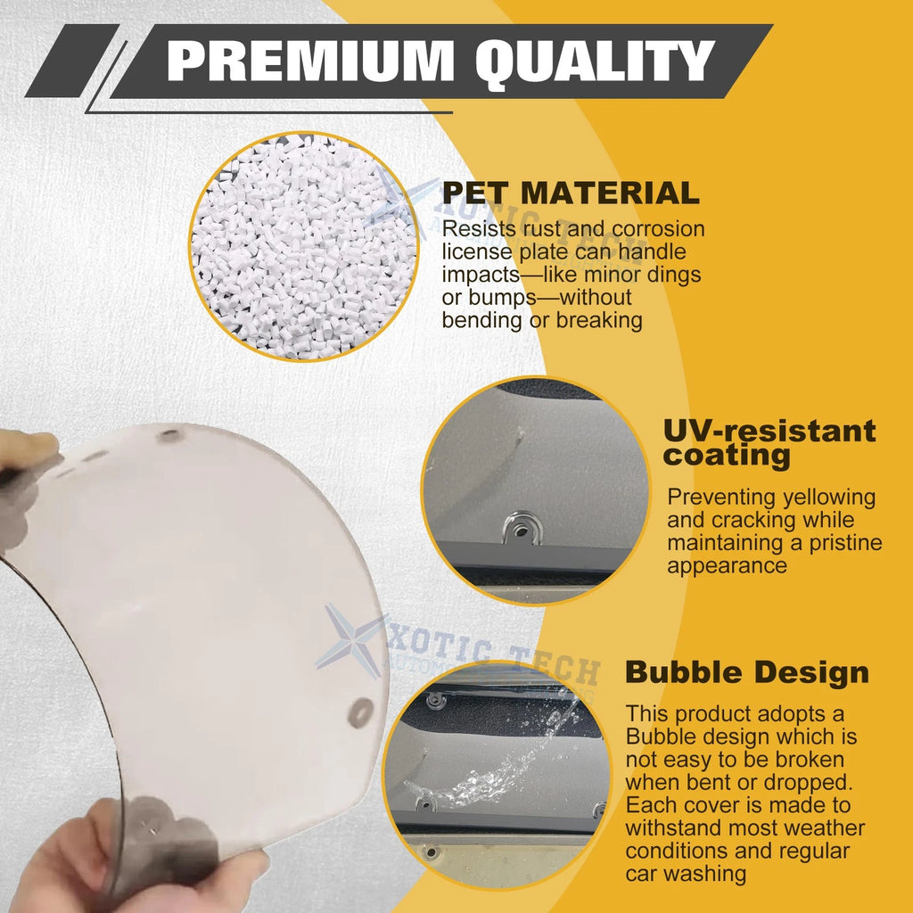 License Plate Cover Frame Kit for Any Standard US Plate (Universal)